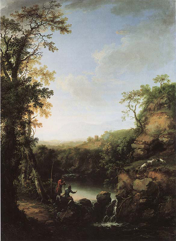River Landscape with Fishermen